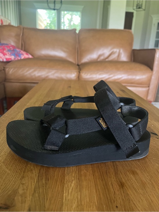 Teva Shoes - Teva Black Thick-Strap midform Sandals